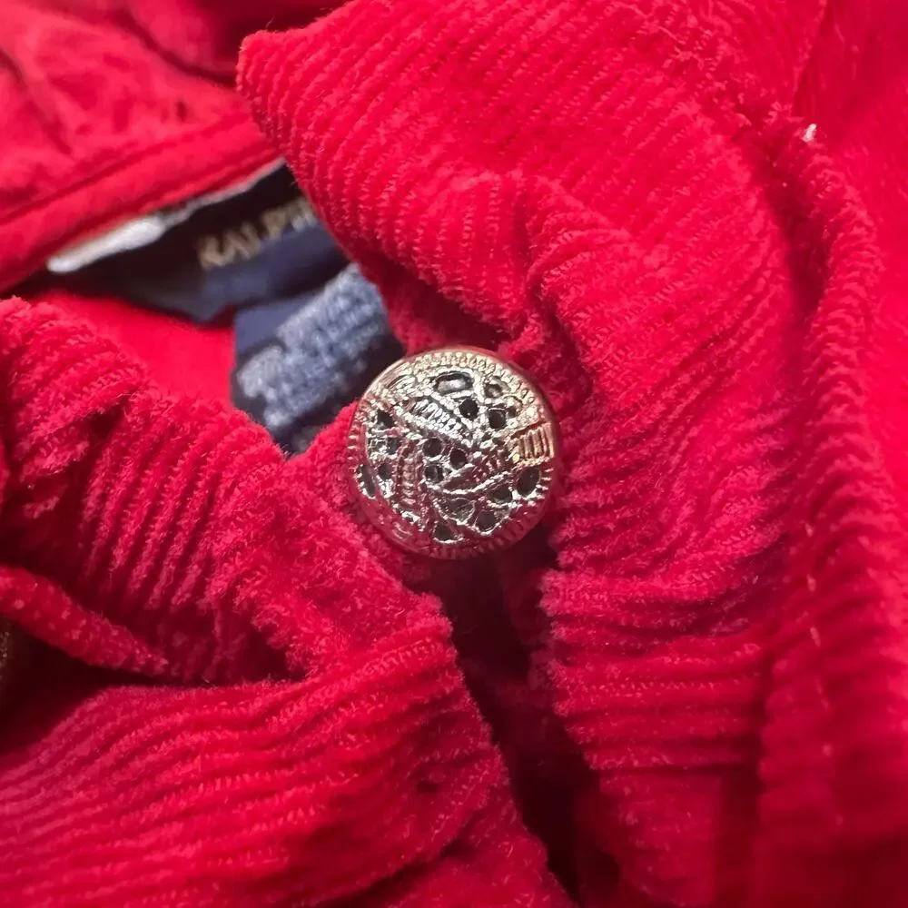 Red Corduroy Ralph Lauren Dress sz 24M